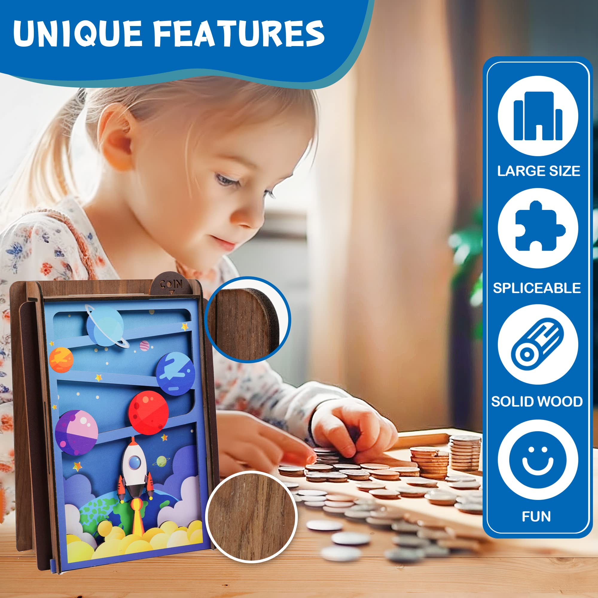 Amazon.com: SPEARX 自動排序存錢罐適合男孩女孩- 透明硬幣存錢罐- 硬幣分類器存錢罐適合兒童和成人- DIY 組裝套組兒童可以製作-