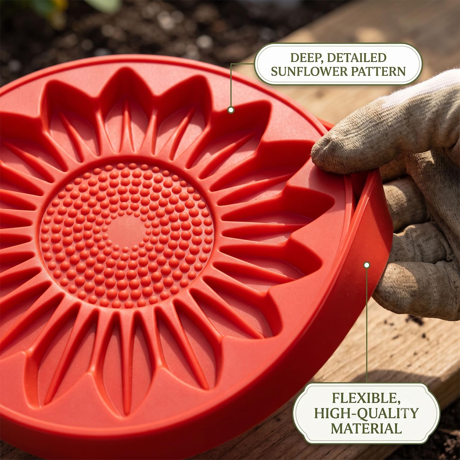 Molde Reutilizable de Girasol para Caminos de Jardín y Patio DIY (Butterfly)