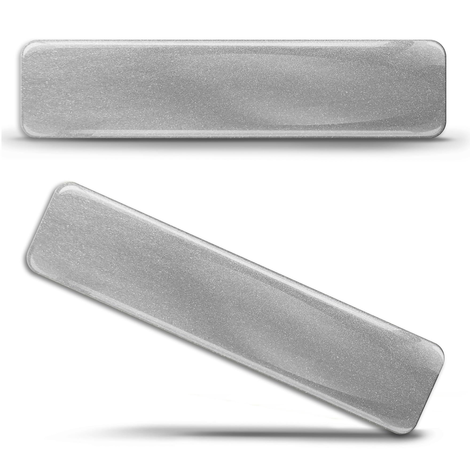 Skinoeu Silver 2 X 3D Gel Silicone Stickers Bumper Sticker Decals Badge Emblem Tuning For Car Motorcycle For Helmet Bike Sp 4 S