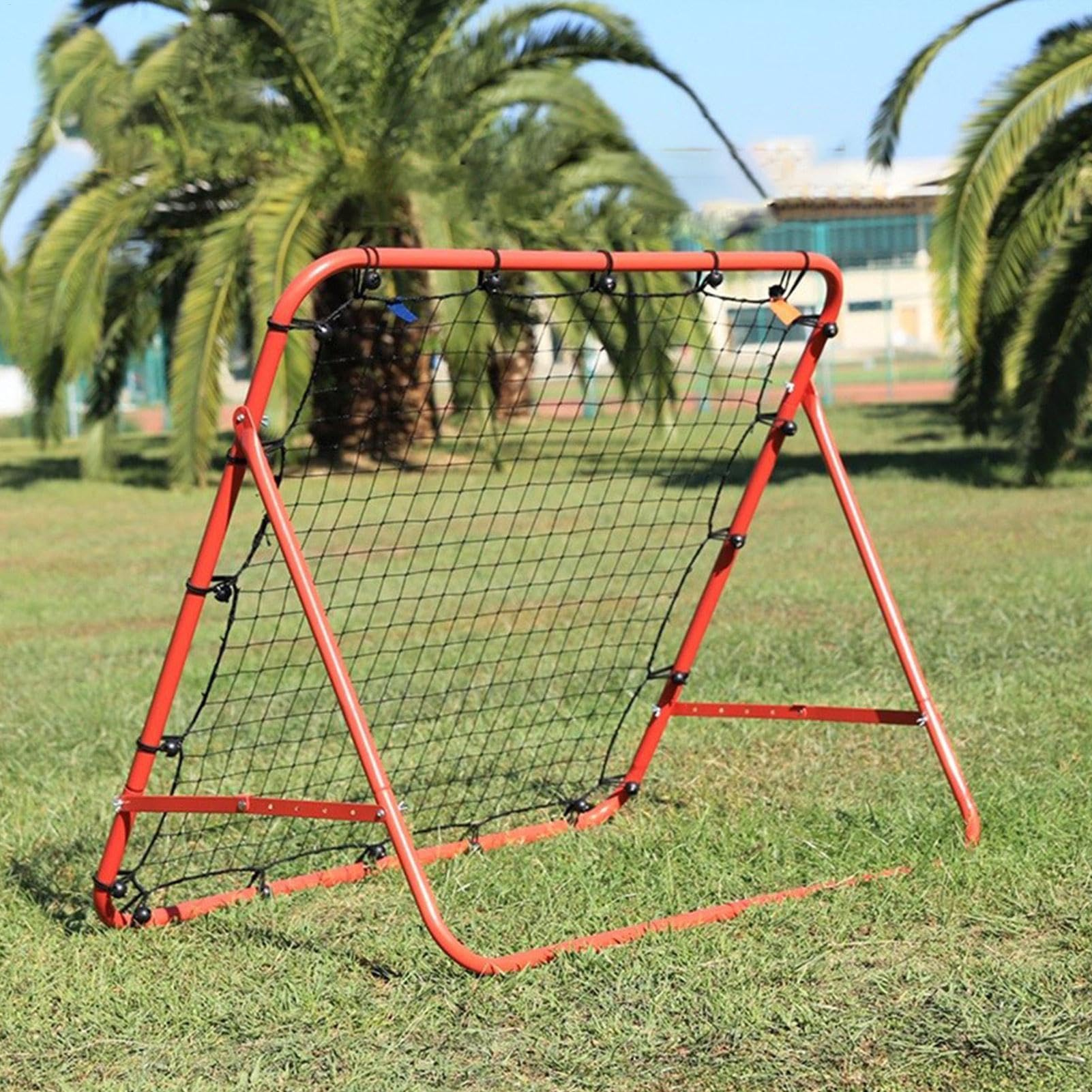 Fußball-Rückprallnetz – Trainingsnetz, Fußball-Übungsnetz, elastische Seile für Geschicklichkeitstraining, Feldübungen und Rückholfang, ideal für Fußballübungen