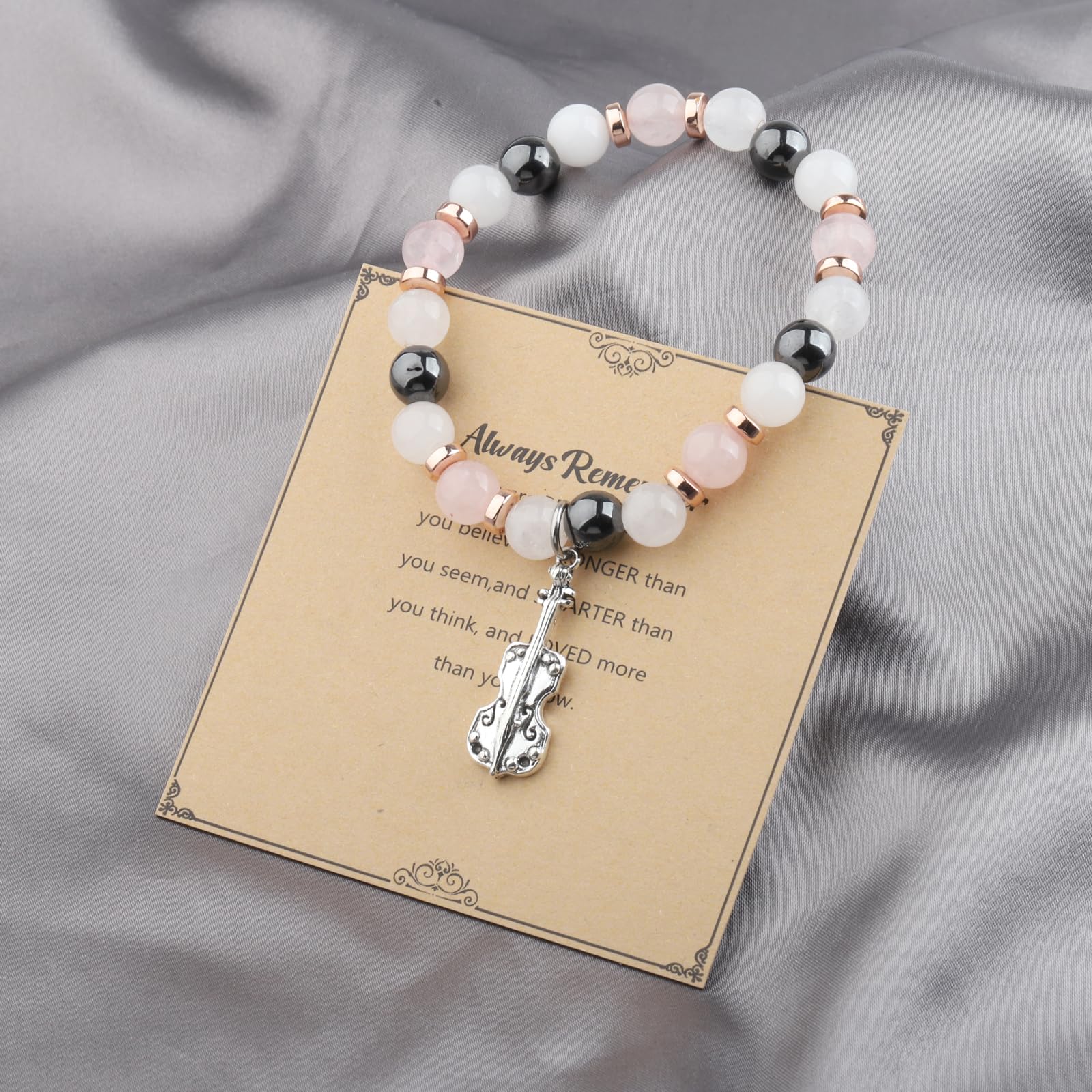 WSNANG Violin Charm Bracelet - Jewelry Gift for Violin Lovers & Music Enthusiasts