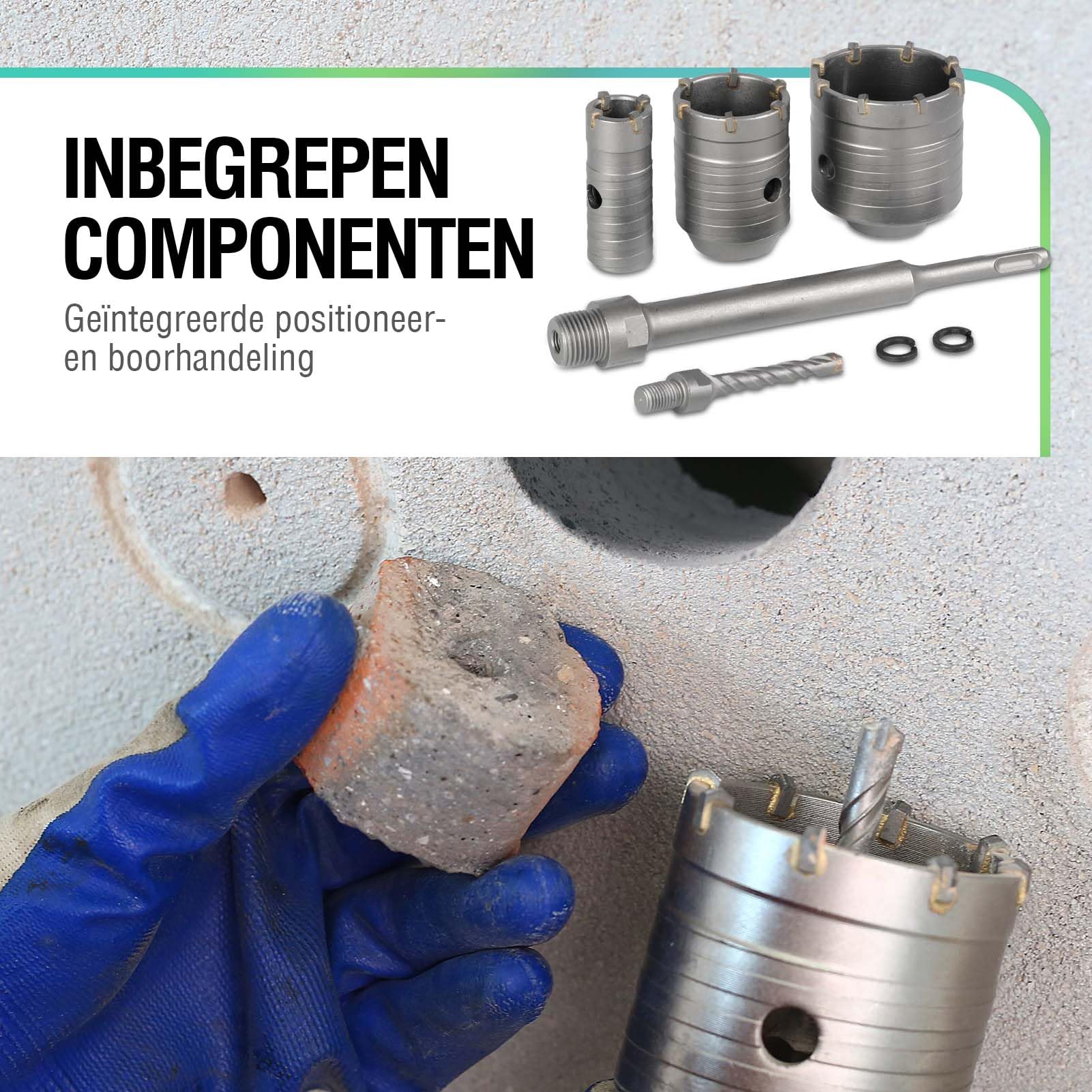 BINOTA Kit 7 Scies Cloche Béton (30-65 mm)