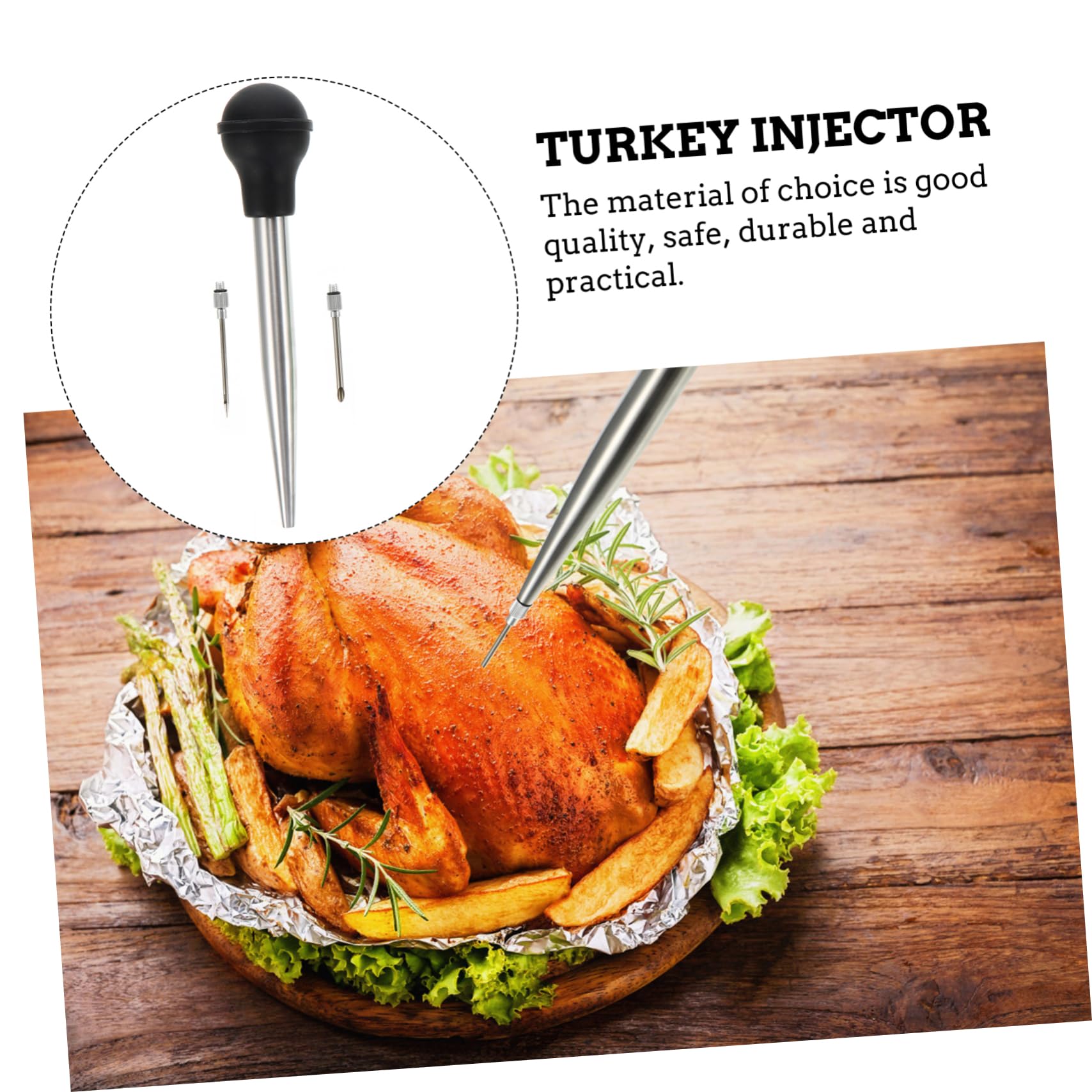 Garneck Turkey Roasting Tools Turkey Injector Seasoning Sauce for Home Restaurant Use Random