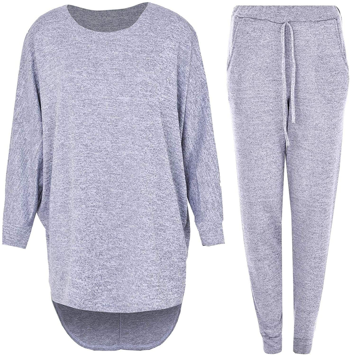 Crazy Girls Girls Grey Crazy Womens Hi Low Top Loungewear, Xxl (Uk 20-22)