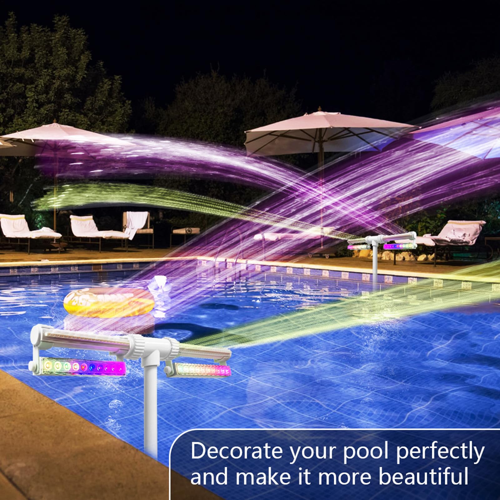 Cascata per Piscina Getto Regolabile con | per Piscina con Cascata e Acqua per Piscine Fuori Terra e Interrate, Spa, Giardino, Cortile, Decorazioni per Esterni, Feste