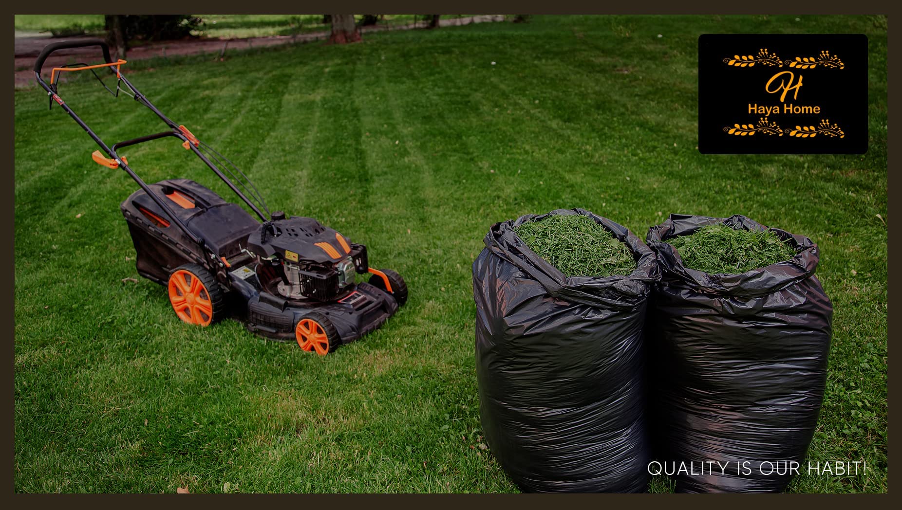 Haya Home 500 bolsas de basura de plástico negro de 75 L, bolsas de basura resistentes, paquete de 50x10 bolsas de basura resistentes para cocina, hogar, jardín, hechas de material 100% reciclado