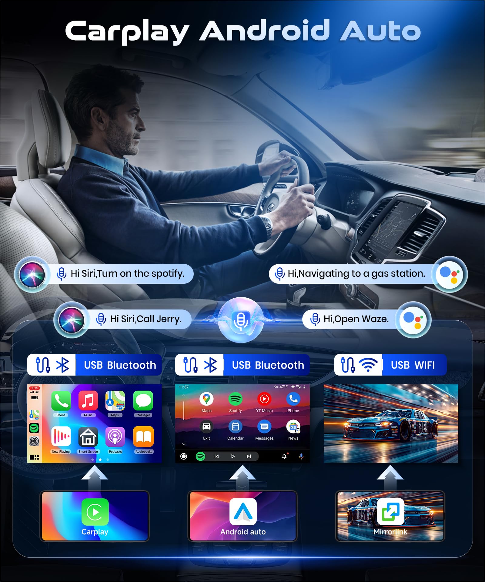 4G 64G VECHTEL 9" Radio para Coche con Bluetooth para VW Touareg 2003-2010 Carplay Android Auto,GPS,RDS/FM Radio con cámara de visión Trasera