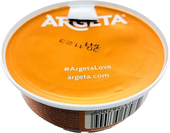 ARGETA Premium Exquisite Chicken Pate – 14 cans of Excellent and Delicious Pate – Natura Aroma Flavor – Preservatives and Gluten Free – Perfect Delicacy – 1330 Grams (95 Grams per jar x 14) - Argeta