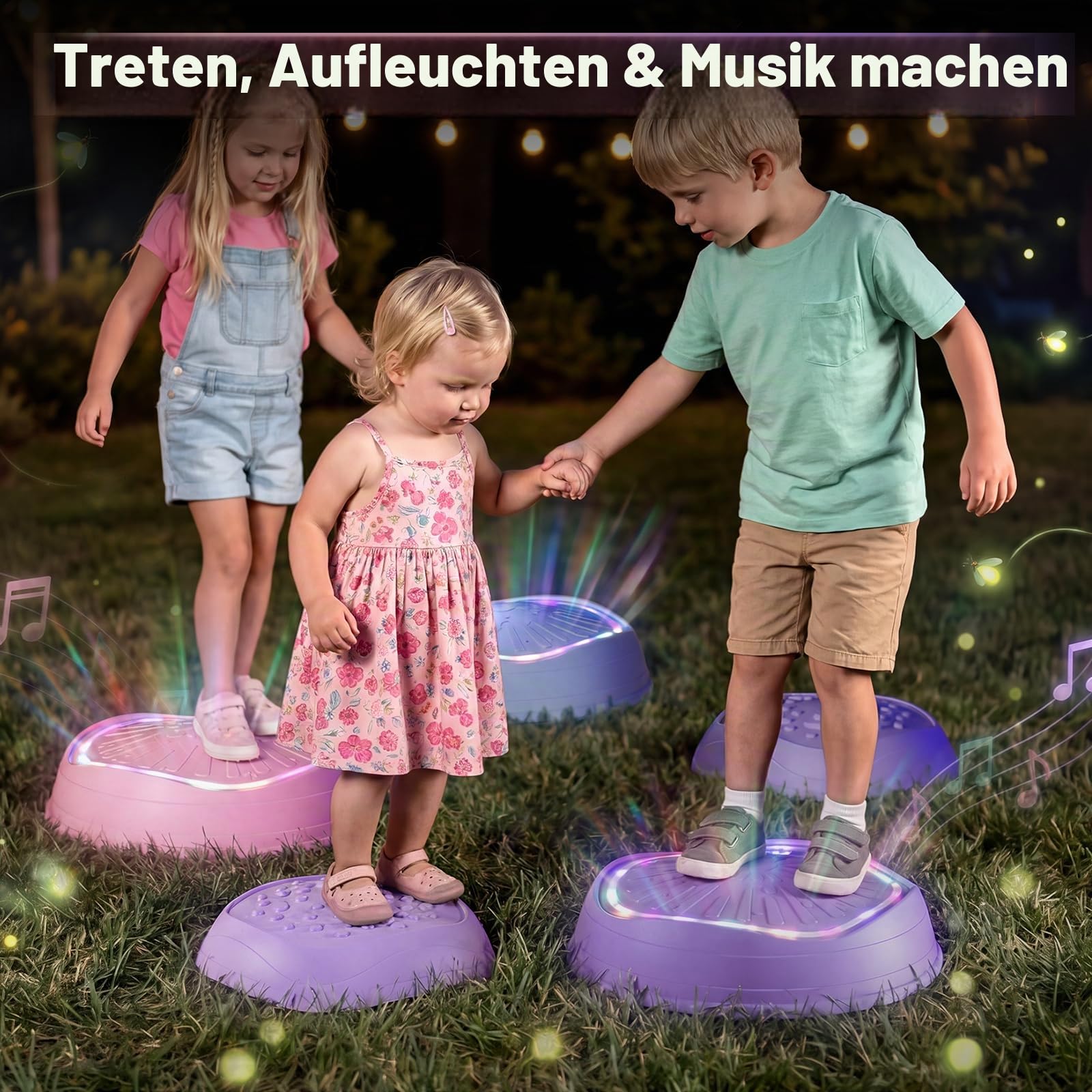 Lehoo Castle Balanciersteine für Kinder mit Lichtern und Musik