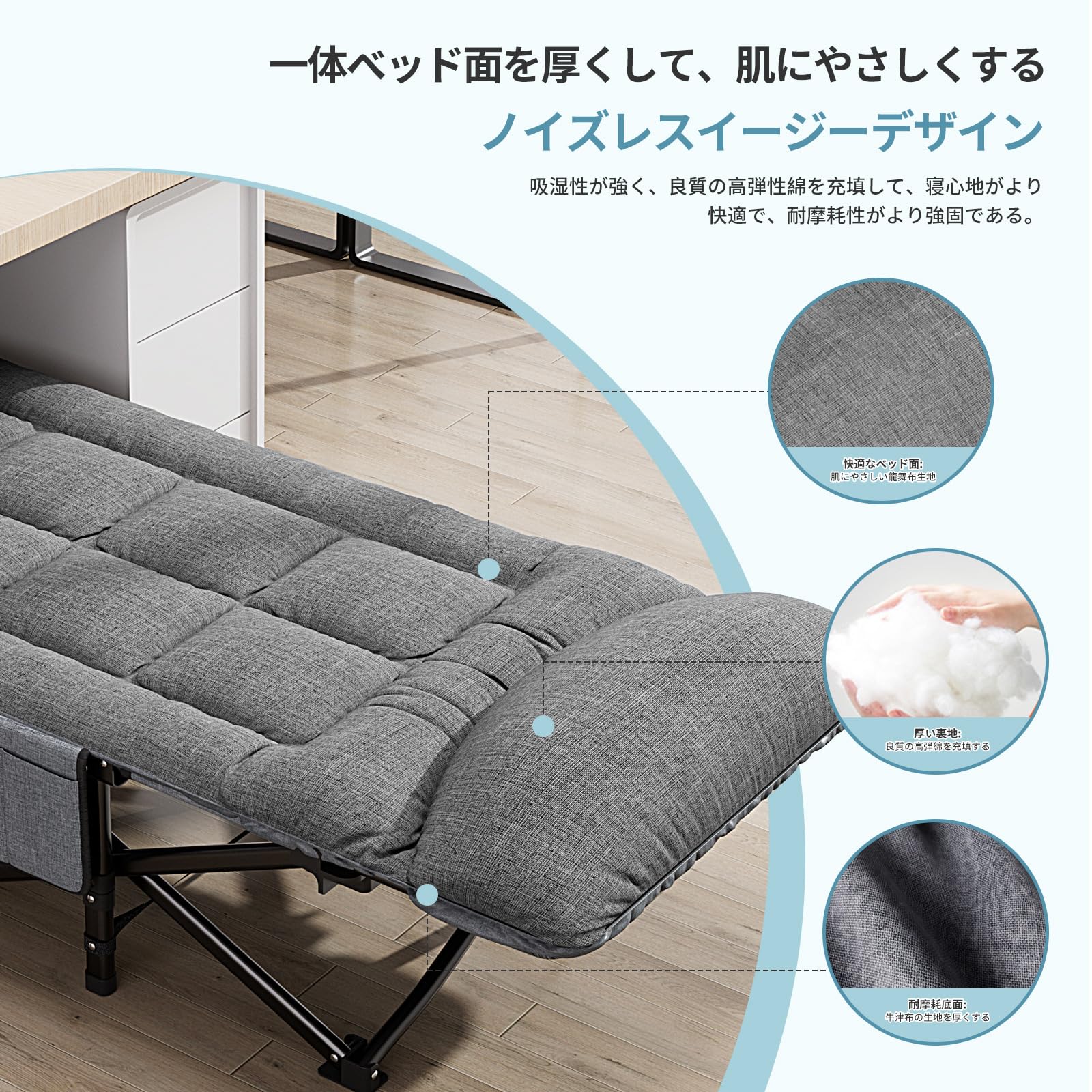 Amazon.co.jp: キャンプ用簡易 簡易枕付きサマー 高さ/低さ調節可能