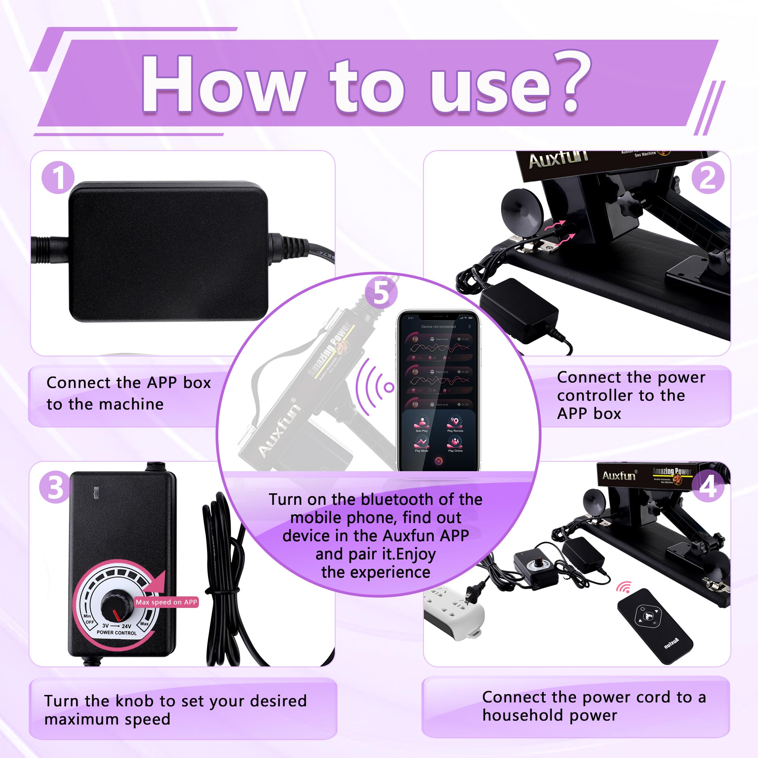 Máquina sexual Juguetes para adultos controlados por APP Máquina de juguetes sexuales para hombres Máquina de empuje con 9 accesorios para conector 3XLR Máquina de masaje ajustable con consolador real