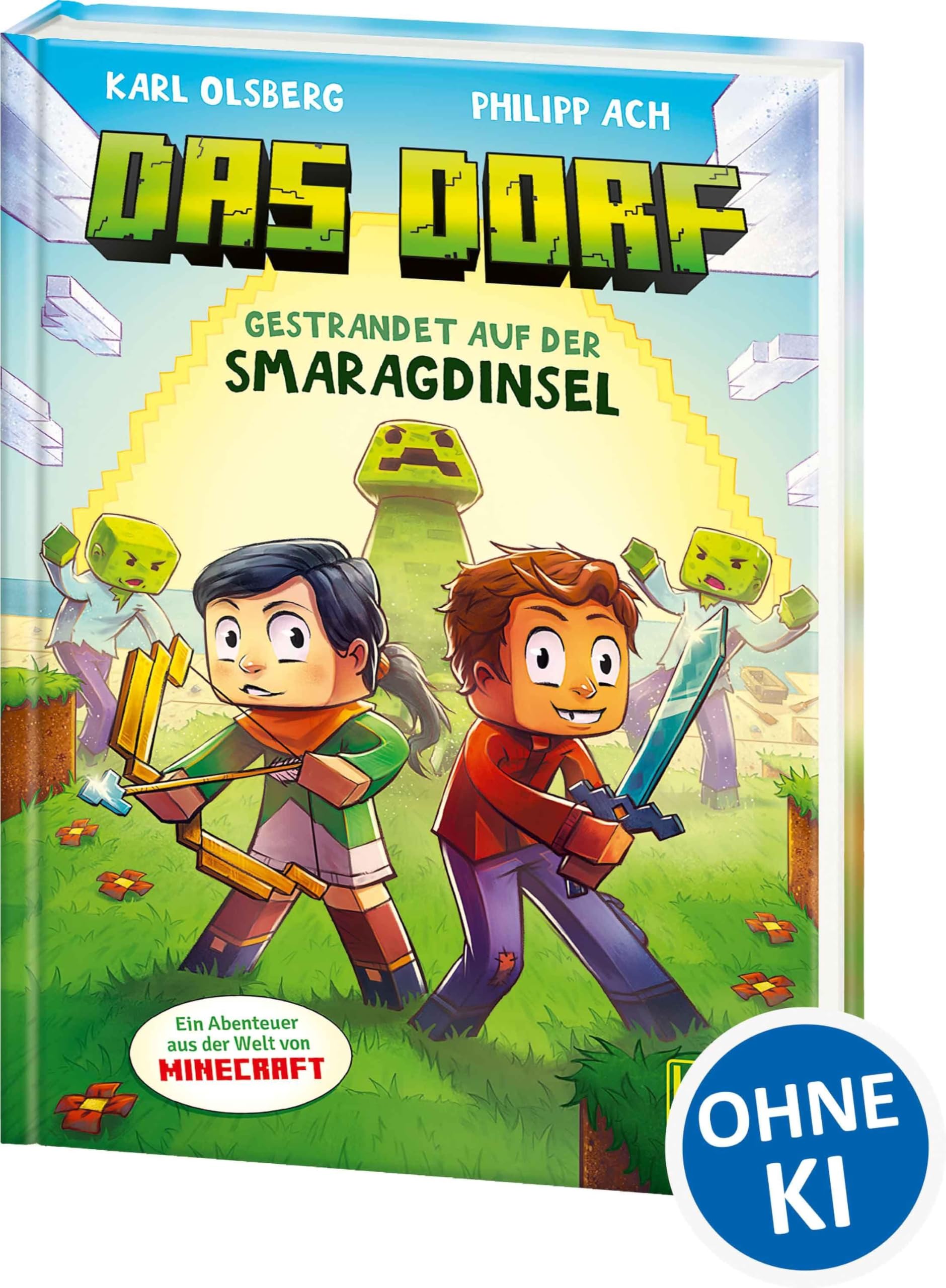Das Dorf (Band 1) - Gestrandet auf der Smaragdinsel: Tauche ab ins Minecraft-Universum - Gaming-Abenteuer für Kinder ab 8 Jahren - ausgezeichnet mit dem Lesekompass 2022