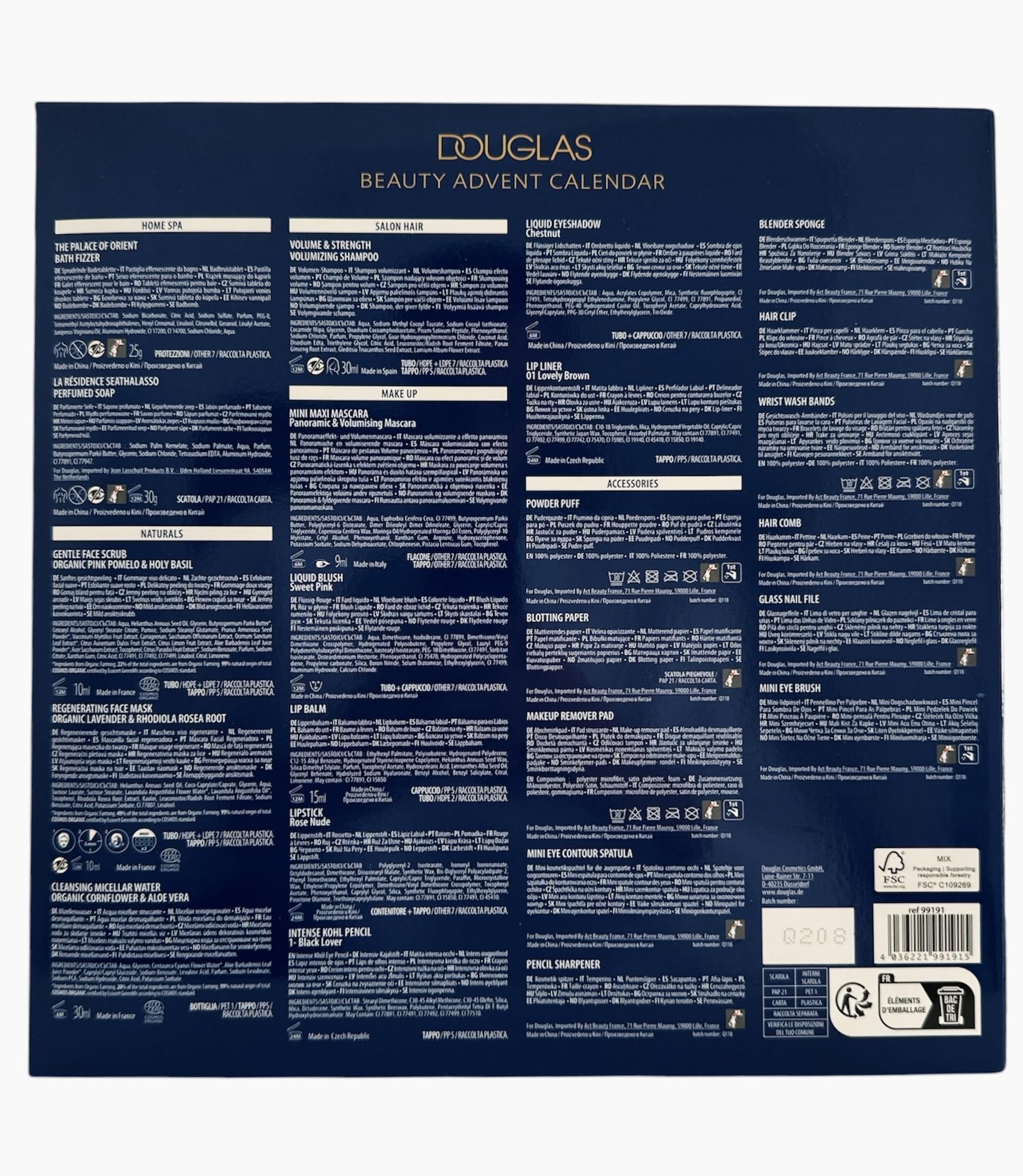 DOUGLAS ADVENTSKALENDER 2024 CHRISTMAS BEAUTY PFLEGE & MAKE-UP ADVENT CALENDAR FRAUEN + MÄDCHEN ADVENT KALENDER - 24 PFLEGE & MAKE UP HIGHLIGHTS FÜR DAMEN - PFLEGE - KOSMETIK - LIMITIERT - BLAU