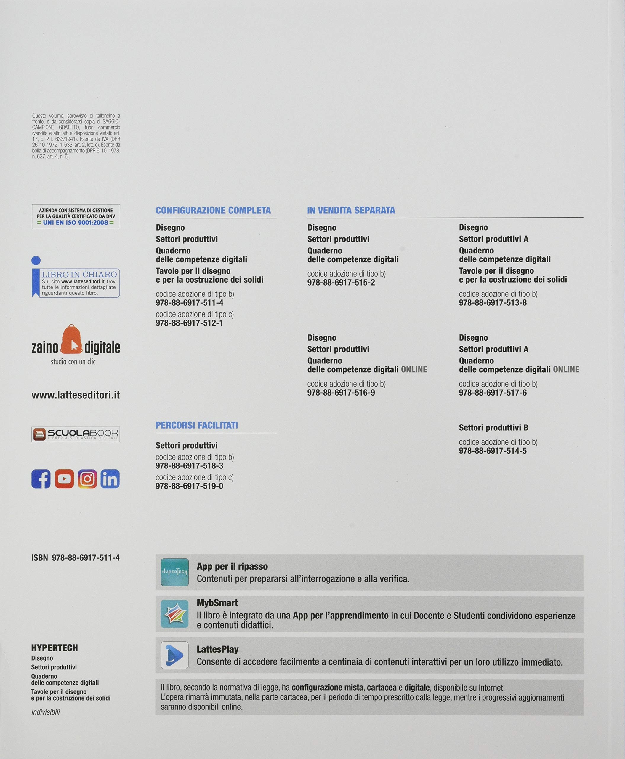Hypertech. Disegno e Settori produttivi. Con Quaderno delle competenze digitali e Tavole per il disegno e per la costruzione dei solidi. Per la Scuola media. Con espansione online