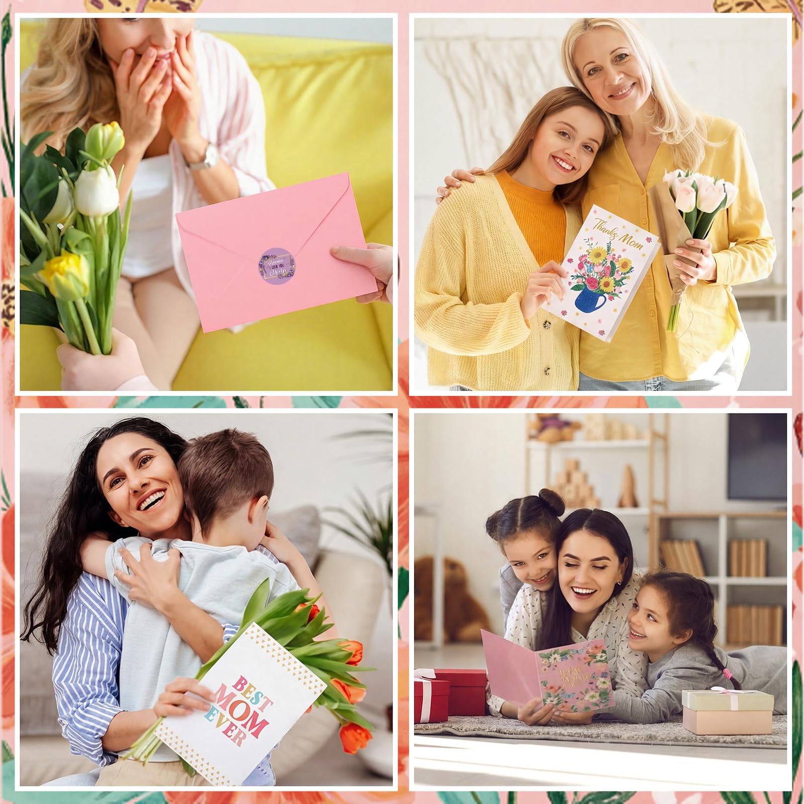 Yeaqee Lot de 100 cartes assorties en vrac avec enveloppes et autocollants, cartes de vœux pliées pour cadeaux de fête (momie)