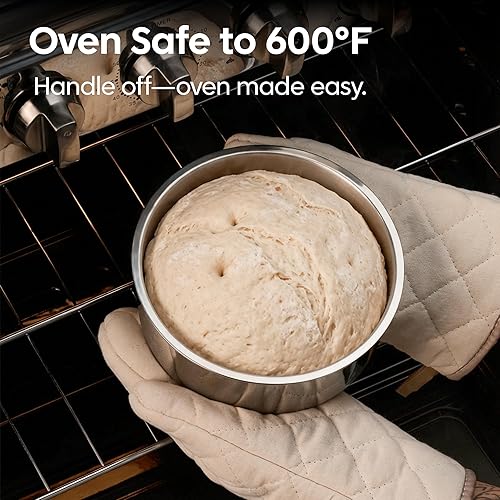 Miniatura 8 de CAROTE Juego de utensilios de cocina de acero inoxidable de 19 piezas con mango desmontable, juego de ollas y sartenes, juegos de cocina de