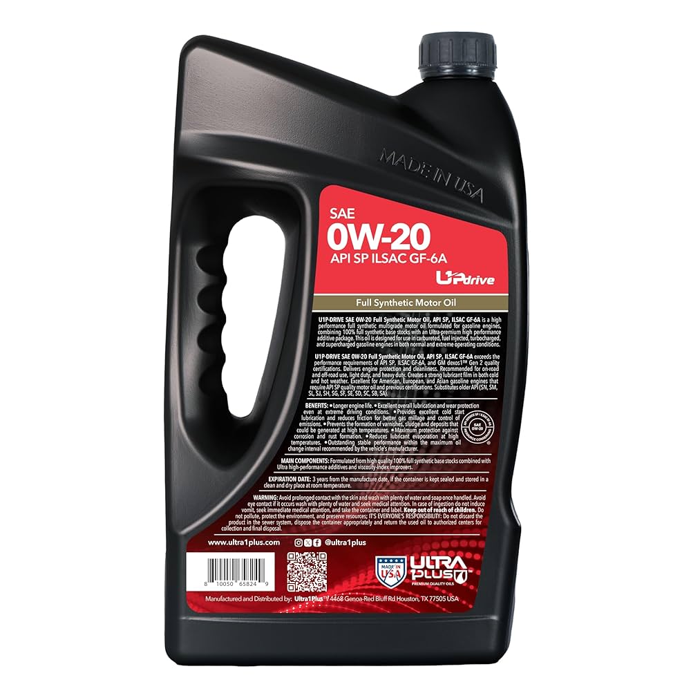 Amazon.com: ULTRA 1PLUS SAE 0W-20 Full Synthetic Oil API SP
