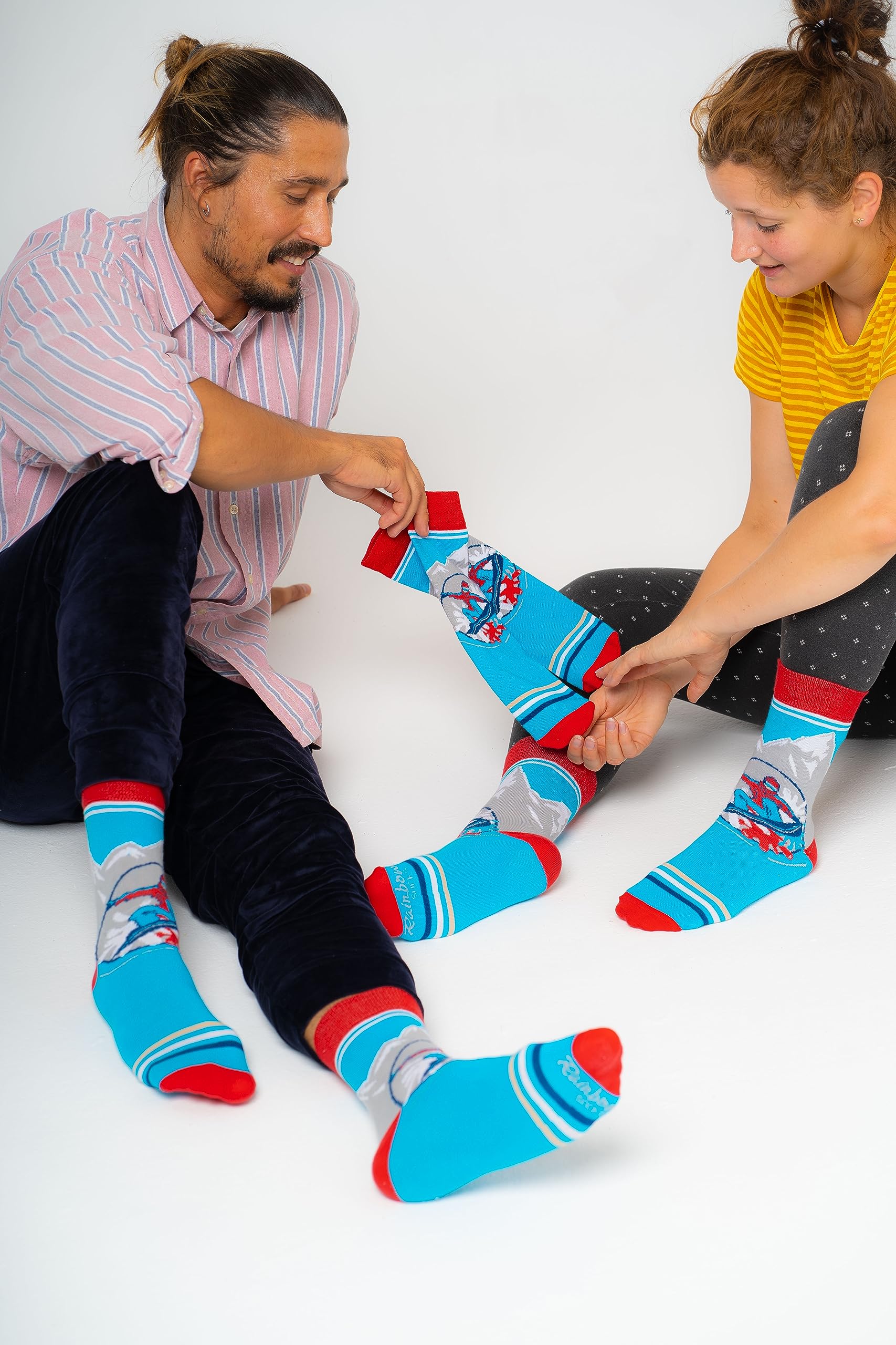 Rainbow Socks - Femme Homme drôle Chaussettes - Chaussettes d'hiver - 1 paire