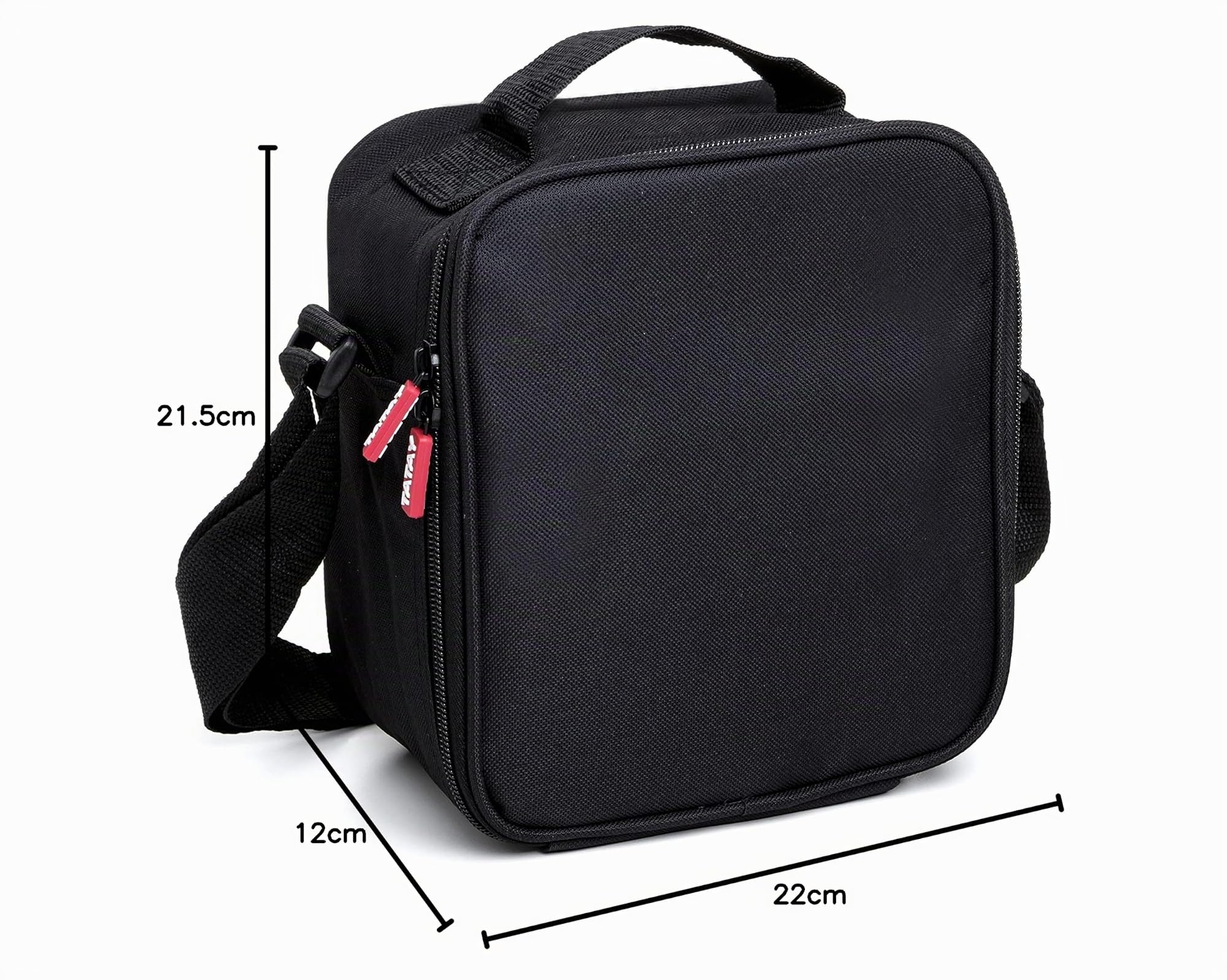 TATAY Borsa Termica Porta Pranzo Impermeabile - Urban Food Casual Glass 3,5L | 2 Contenitori in Vetro 0,57L | Triplo Strato Isolante | Corpo Semirigido | Tasca Interna | 22x12x21,5 cm, Nero