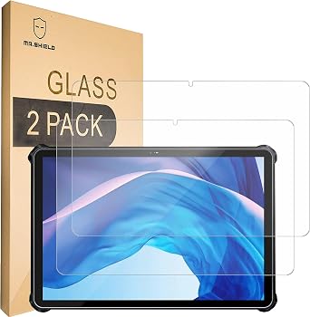 Mr.Shield 2枚パック OUKITEL RT6タブレット用スクリーンプロテクター 強化ガラス 日本ガラス硬度9H スクリーンプロテクター