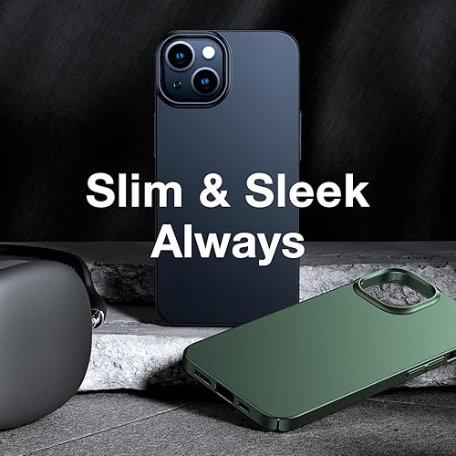 Miniatura 7 de TORRAS Funda delgada compatible con 13 Mini, color verde, papel fino Tacto sedoso Funda ligera de plástico duro antiarañazos para iPhone 13 Mini de