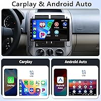 Vista 2 de Rimoody - Pantalla táctil de 9 pulgadas con pantalla táctil DIN para coche, estéreo con Android Auto, radio desmontable para automóvil con Bluetooth