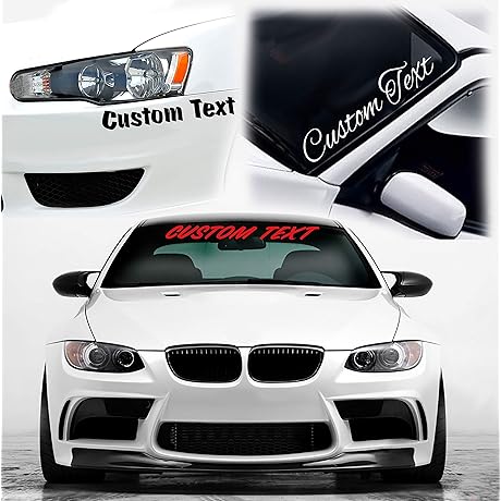 Custom Front Windshield Decal - Personalized Vinyl Sticker for Cars