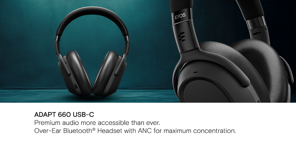 EPOS Adapt 660 (1000200) - Dual-Sided, Dual-Connectivity, Wireless, Bluetooth, Adaptive ANC Over-Ear Headset | for Desk/Cell Phone & Softphone | Teams Certified (Black) : Amazon.in: Electronics