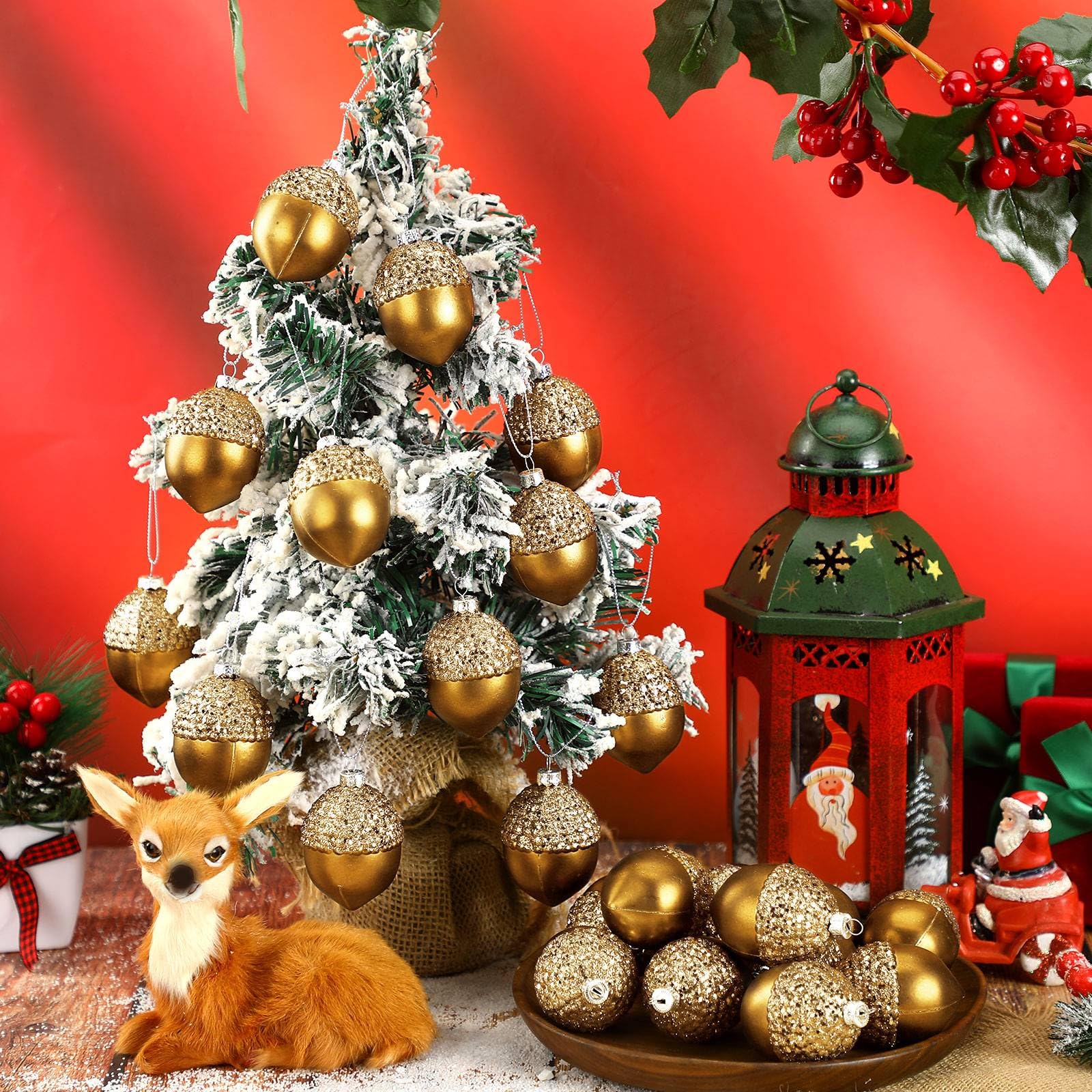 一点物ハンドクラフト⭐︎クリスマスツリーの中に人形オーナメント入り 一点物ハンドクラフト⭐︎クリスマスツリーの中に人形