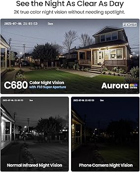 Amazon.com : ZOSI C680 2K Window Security Camera with Full Color