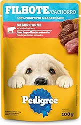 Ração Úmida Para Cachorros Filhotes Pedigree Sachê, Carne, 100 g