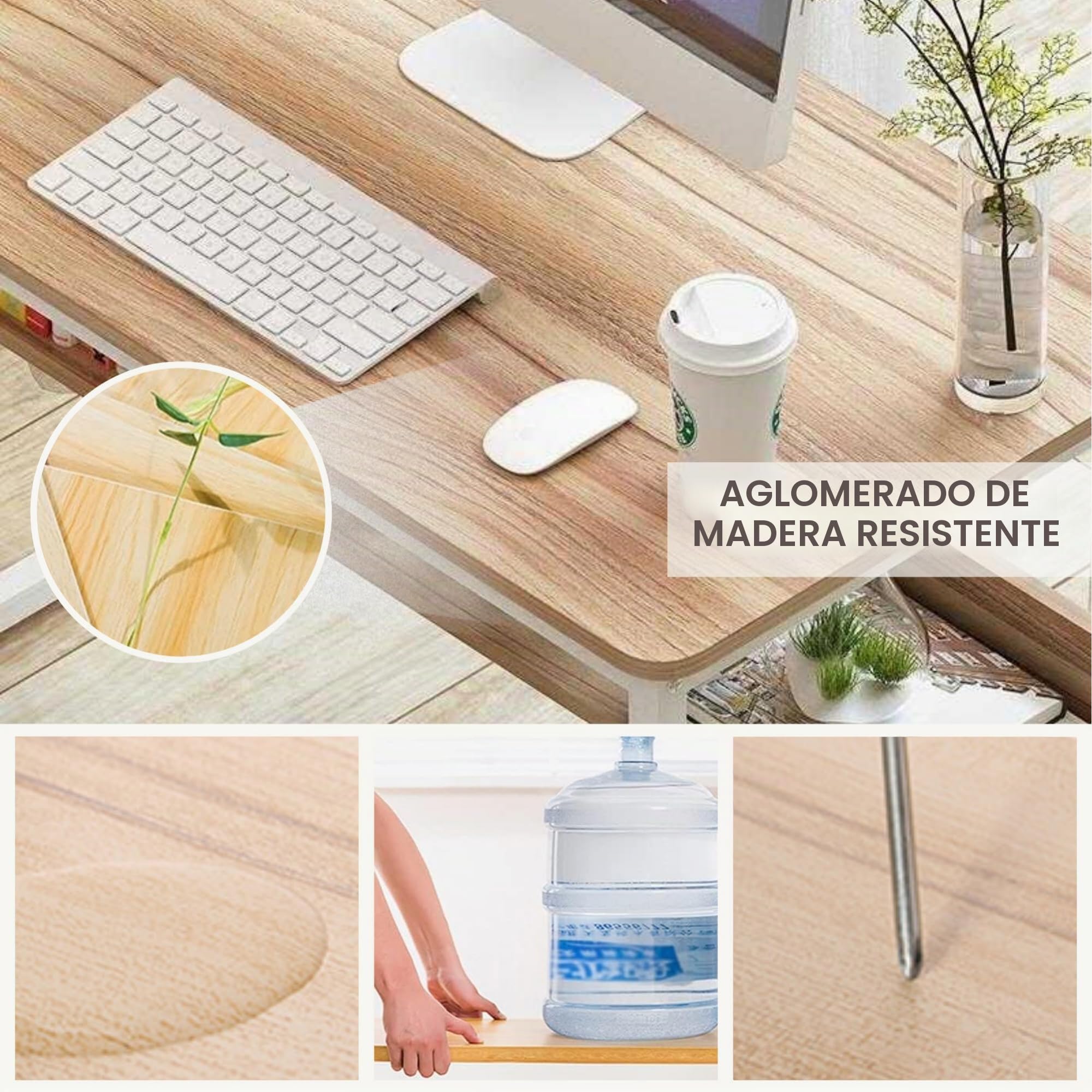 MAGIC SELECT Escritorio Mesa de Oficina para Ordenador 80x40x72 cm | Tablón de Aglomerado y Melamina de Madera, Estructura de Acero, Para Habitación o Estudio, Para Hogar