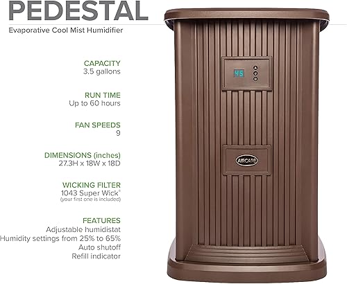 Miniatura 2 de AirCare Digital Whole-House Humidificador evaporativo de tipo pedestal
