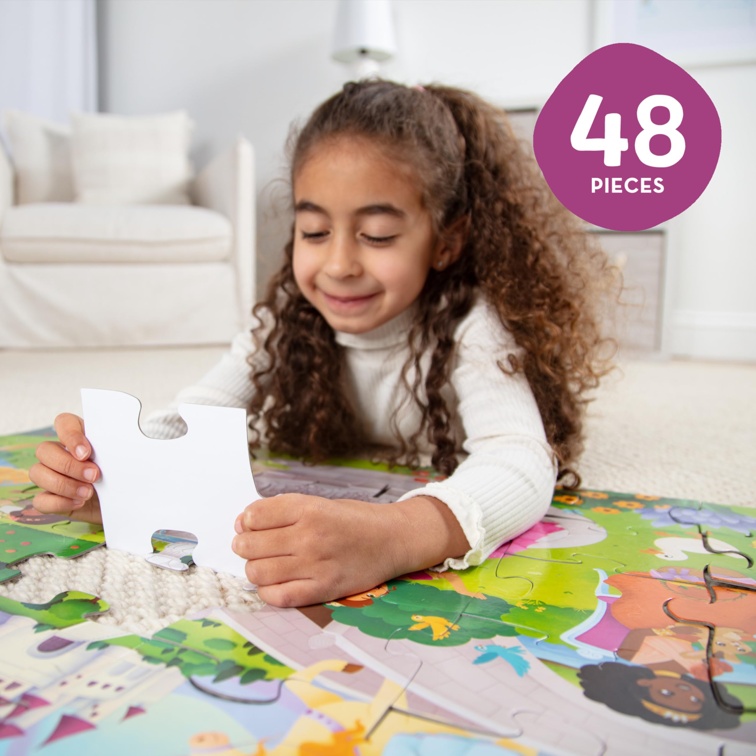 Melissa & Doug Neu! Fairy Tale Castle Bodenpuzzle 48 Teile