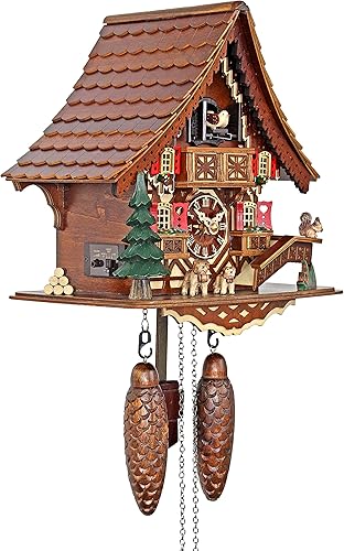 Miniatura 2 de Reloj de cuco de cuarzo - La casa de entramado de madera AH 29 QM