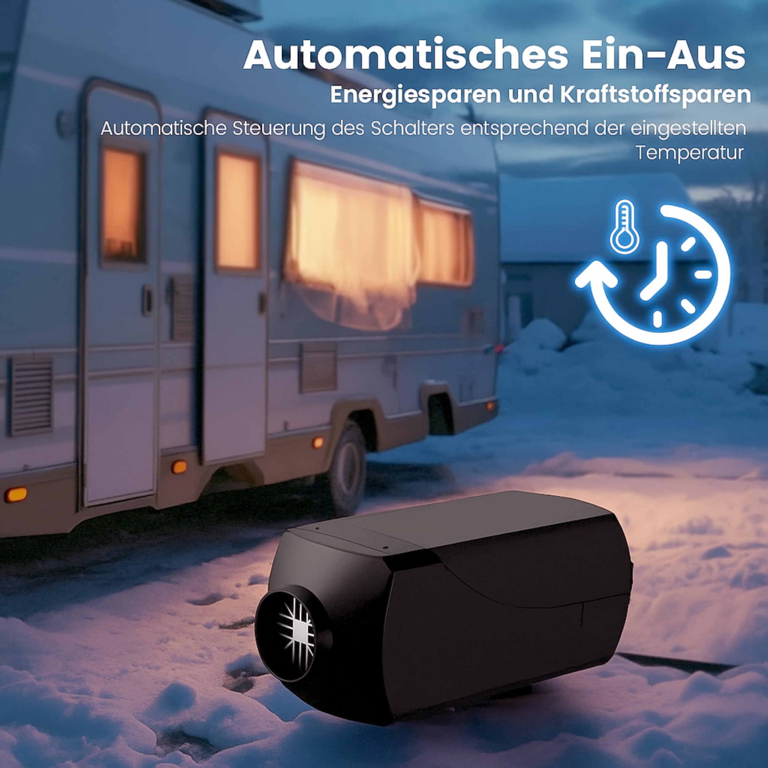 Riscaldatore di parcheggio Diesel 24V 2KW efficiente con LCD e Telecomando, Perfetto per Camper, Macchine, Camion, Barche (op24v2kw)
