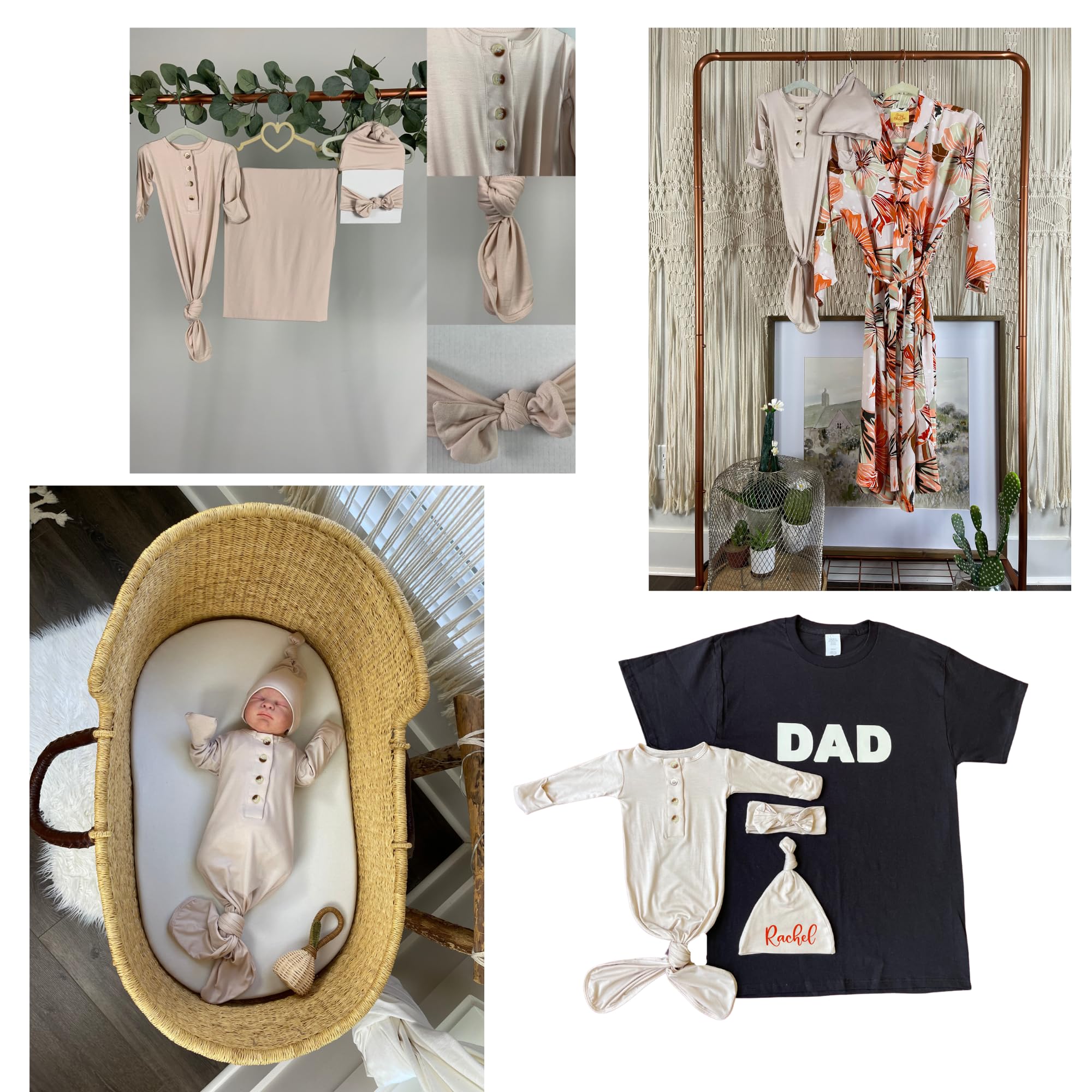 Day of Blossom Baby Tshirt Style gown sets