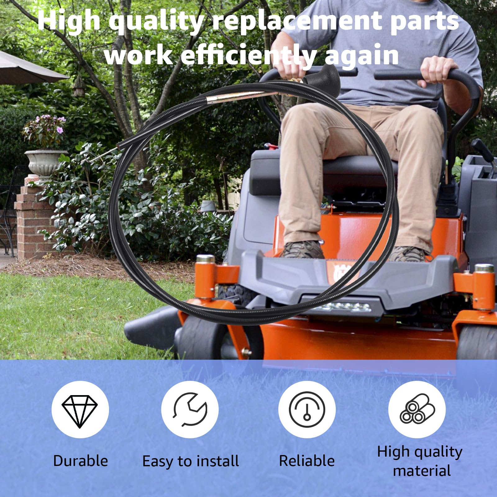 New 054-8017-00 054801700 Choke Cable For Several Bad Boy Mower Models - View #3