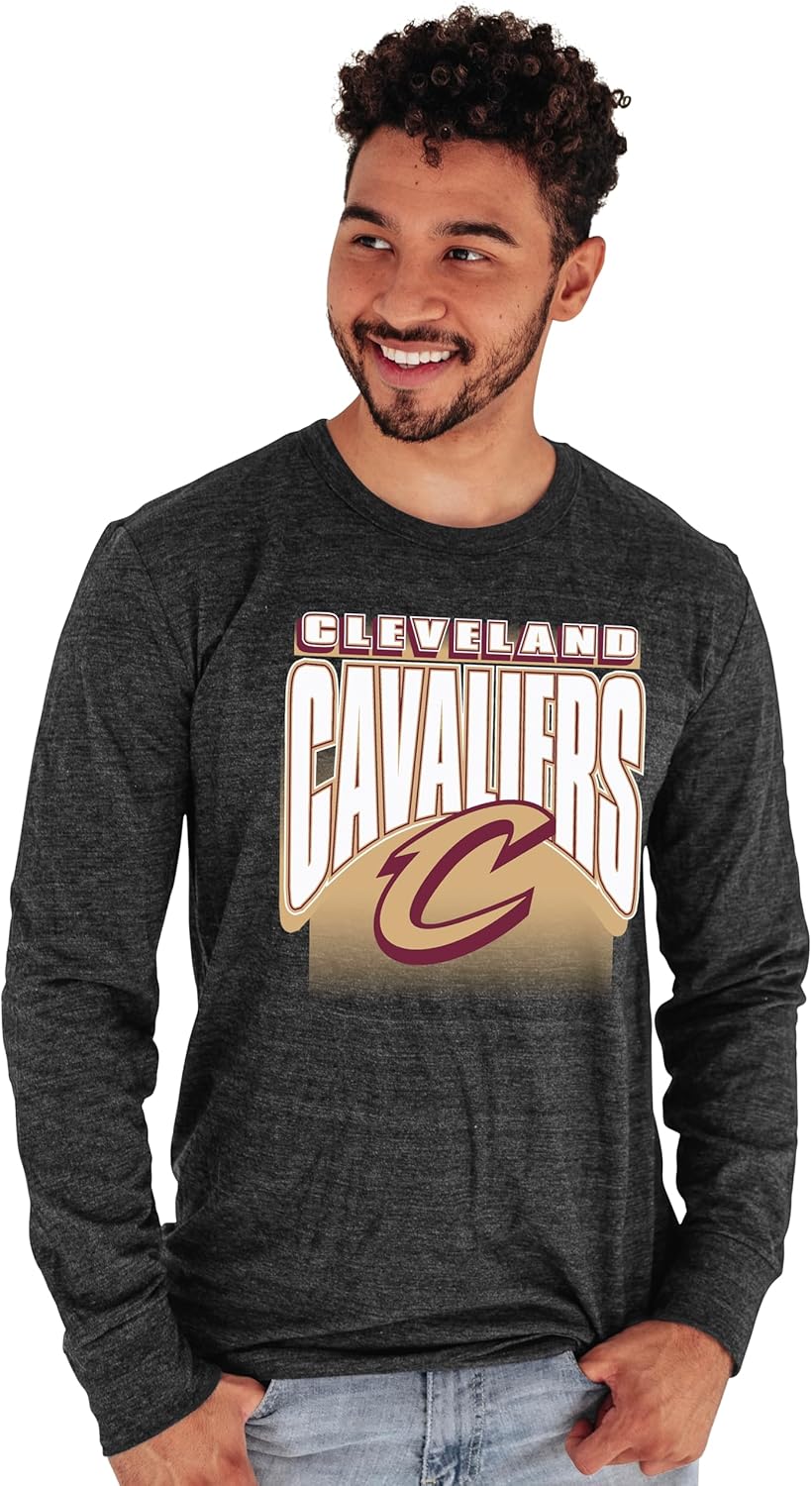 Blue 84 NBA Unisex-Adult NBA Officially Licensed Tri-Blend Long Sleeve T-Shirt Starters Black - Image 2