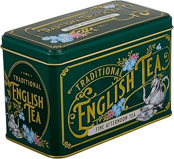 Amazon.com : Vintage Victorian Bottle Green Tea Tin with 40