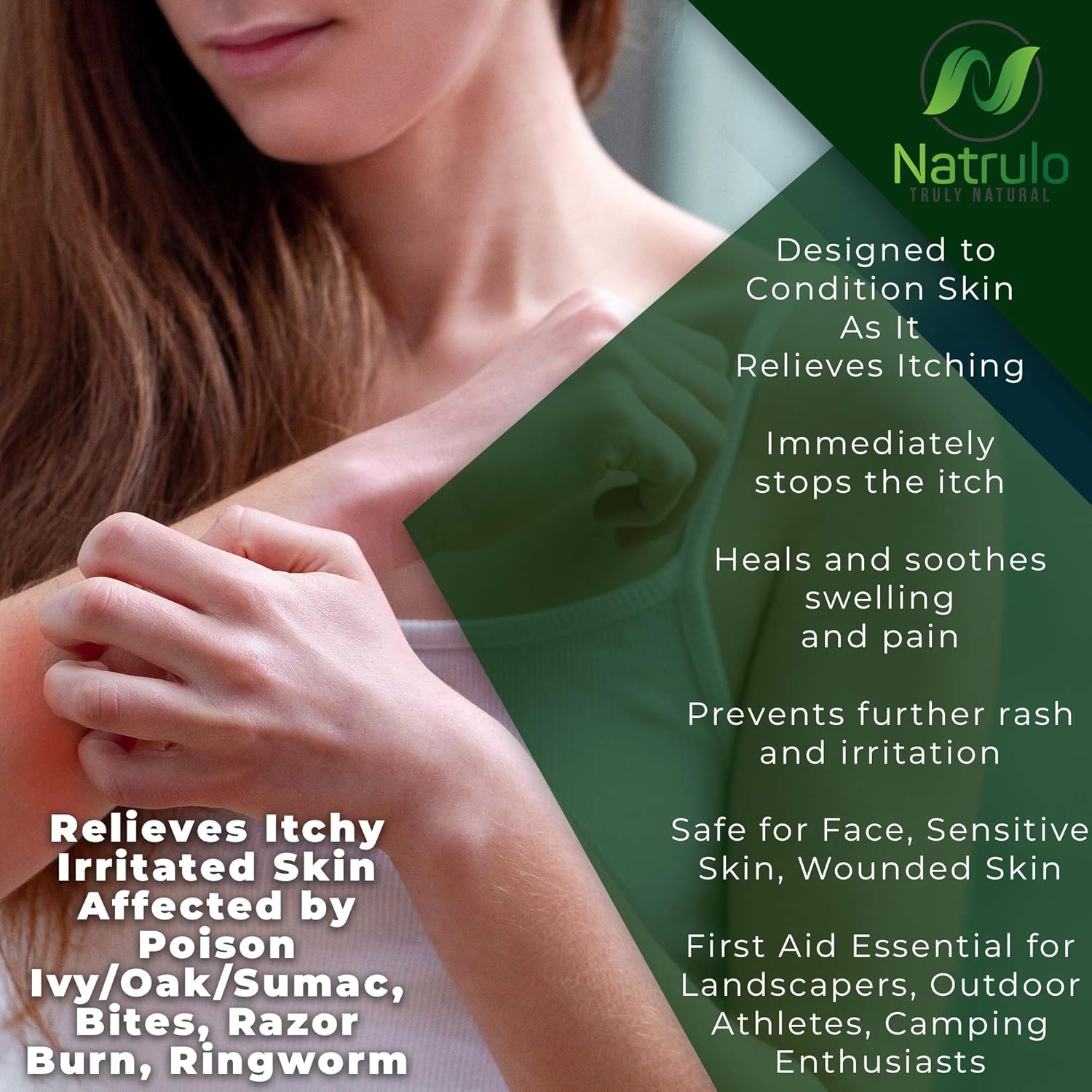 Natrulo Poison Ivy Soap Bar - All Natural Poison Ivy Treatment - Anti-Itch Skin Cleanser Bar for Poison Ivy, Poison Oak & Sumac - Removes Oils, Soothes & Relieves Rashes - 4 oz Bar Made in USA : Health & Household