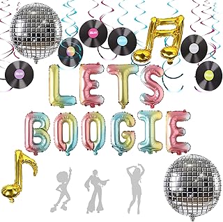 Disco Party Decorations 70s Party Decorations Disco Decorations Disco Balloons Lets Boogie Balloon Last Disco Bachelorette Party Decorations Dance Music Themed Party Decorations Disco Decor Supplies
