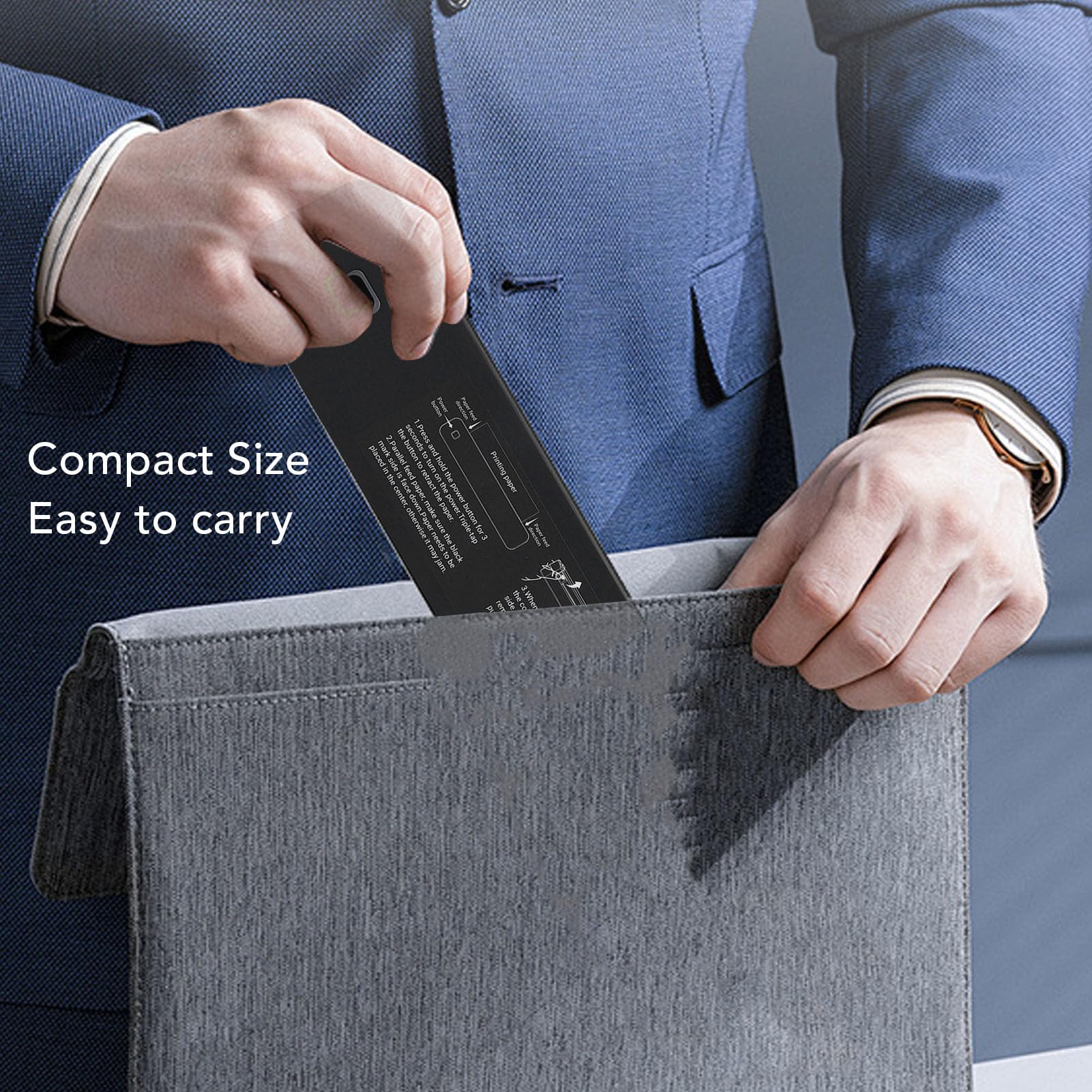 Stampante Termica, 2600mAh Risoluzione 203DPI Stampante Mobile a Stampa Veloce 4-6 S con Design Senza Inchiostro a Basso Rumore Stampantes Portatile Senza Inchiostro