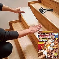 Vista 10 de Peldaños de escalera transparentes antideslizantes de 40 x 4 pulgadas para peldaños de madera (paquete de 18) - Tiras autoadhesivas