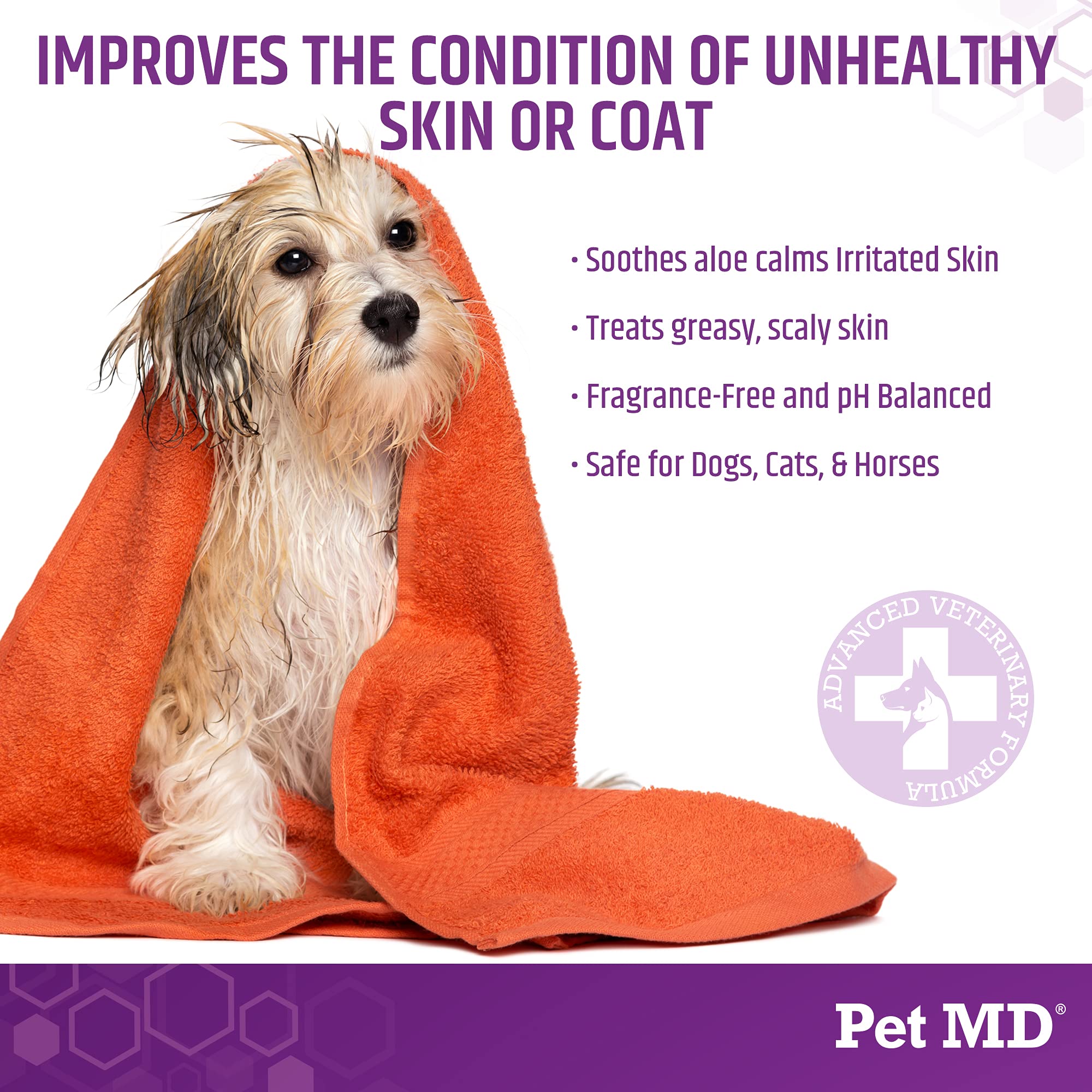 Buy Pet MD MicosebCX Medicated Shampoo for Dogs, Cats, Horses with