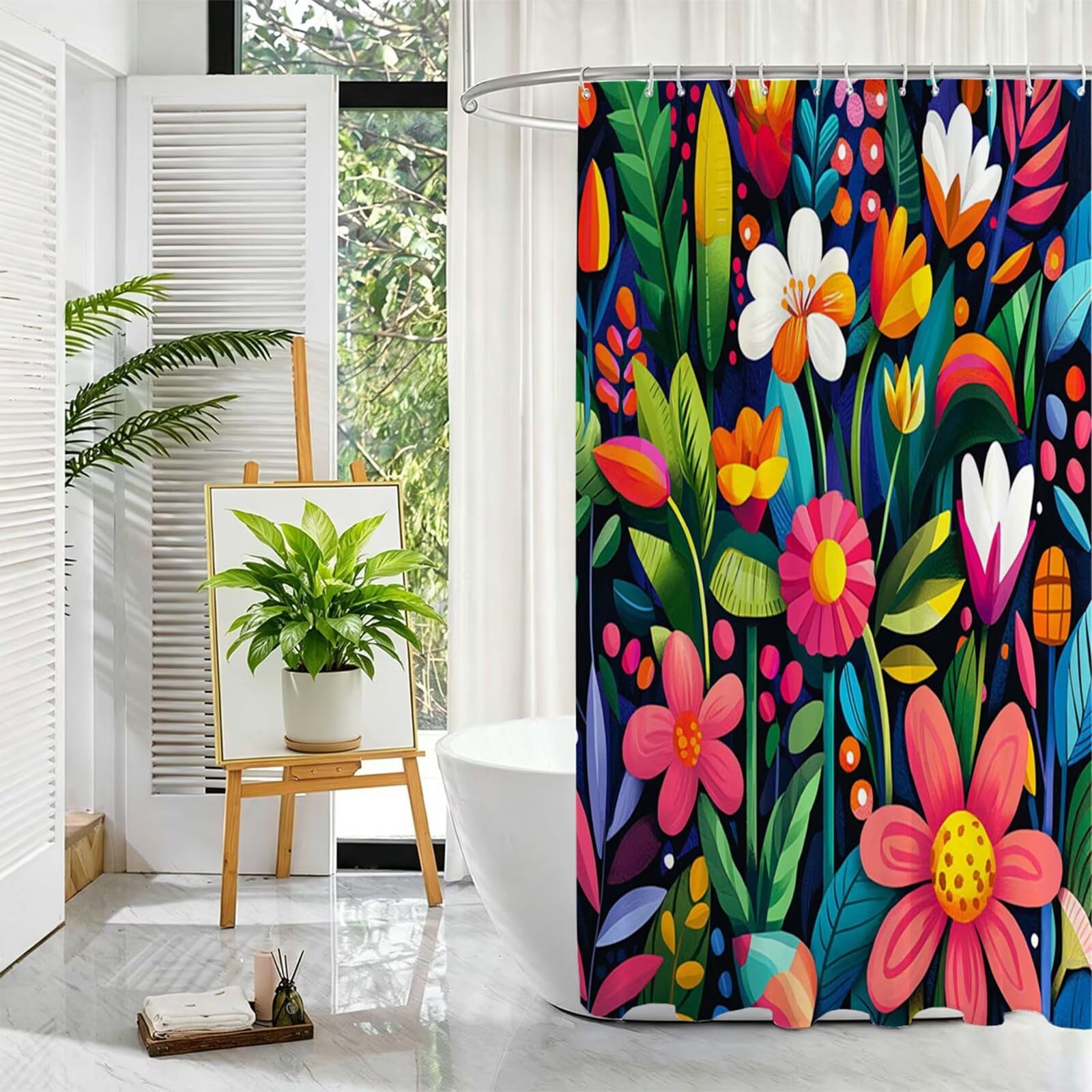 Duschvorhang bunt, Duschvorhang 160x200cm L-169