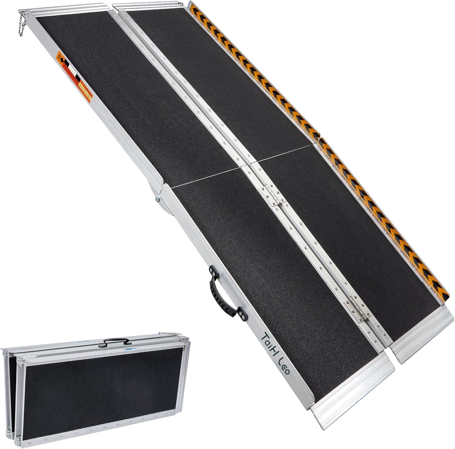 TaiH Leo 6FT Wheelchair Ramp, 72" L x 31.3" W Threshold Ramp, 800 LBS Capacity Wheel Chair Ramp, Portable Wheelchair Ramp Scooter Ramp, for Home, Steps, Stairs, Doorways, Curbs 6FT(Using height 6-18 inch)
