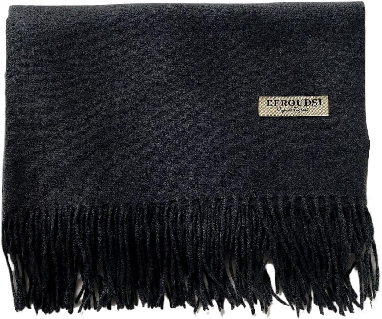 Women's solid color scarf fringed imitation cashmere autumn and winter long shawl versatile warm and wind-proof