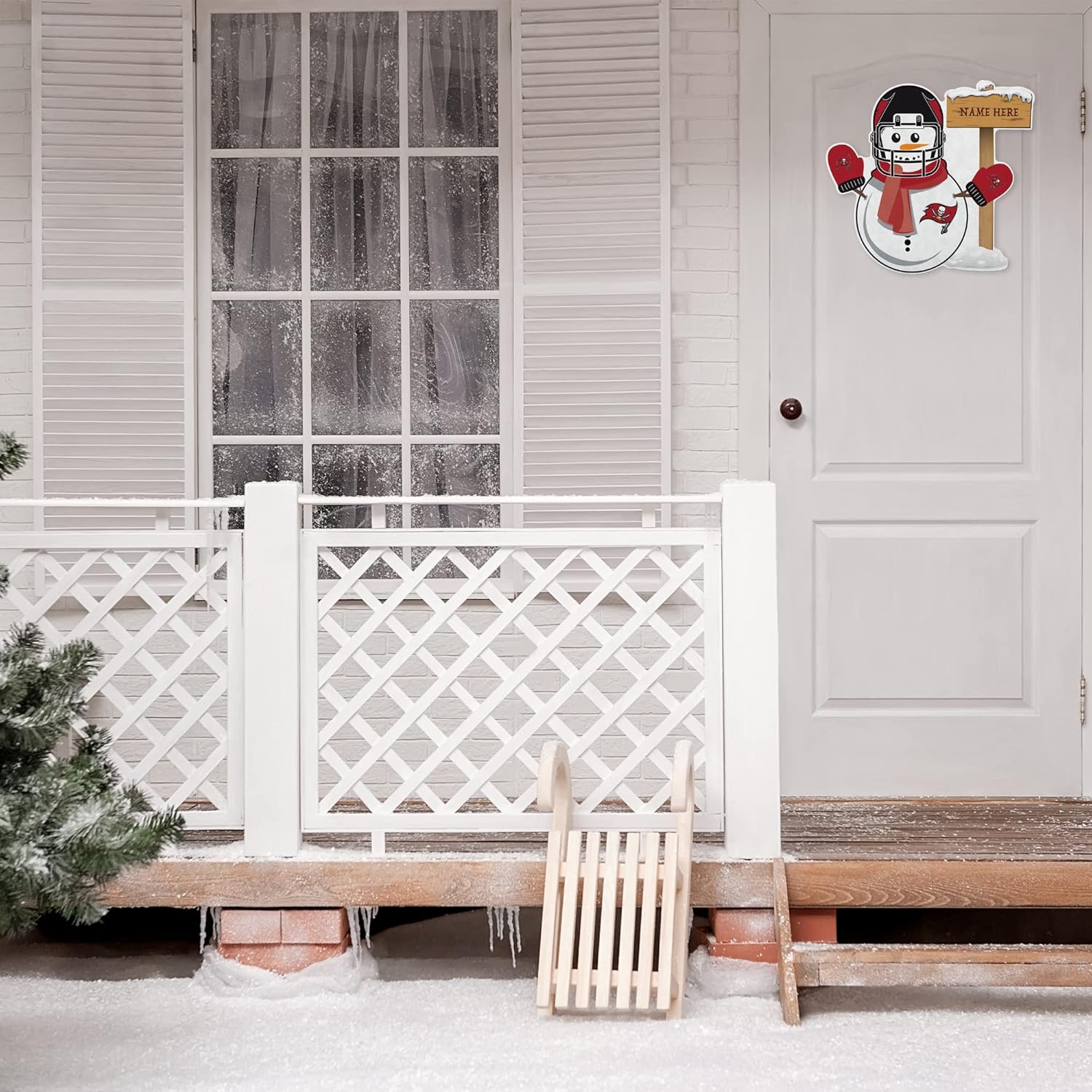 Rico Industries NFL Football Tampa Bay Buccaneers Personalized Felt Snowman Pennant - Home and Living Room Decor - Soft Felt EZ to Hang 11 81lNNmo1A6L. AC SL1500