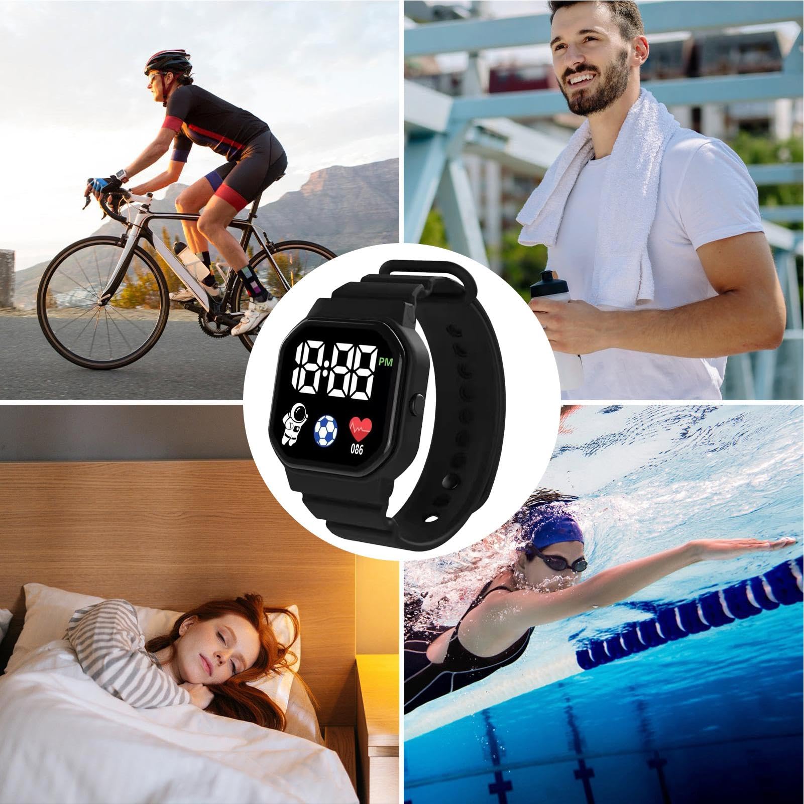 happyturn1102様   12 スポーツ グリーン  日本正規品 キッズ Amazon.co.jp: Smart Kids Watch,Sports Watch For Kids